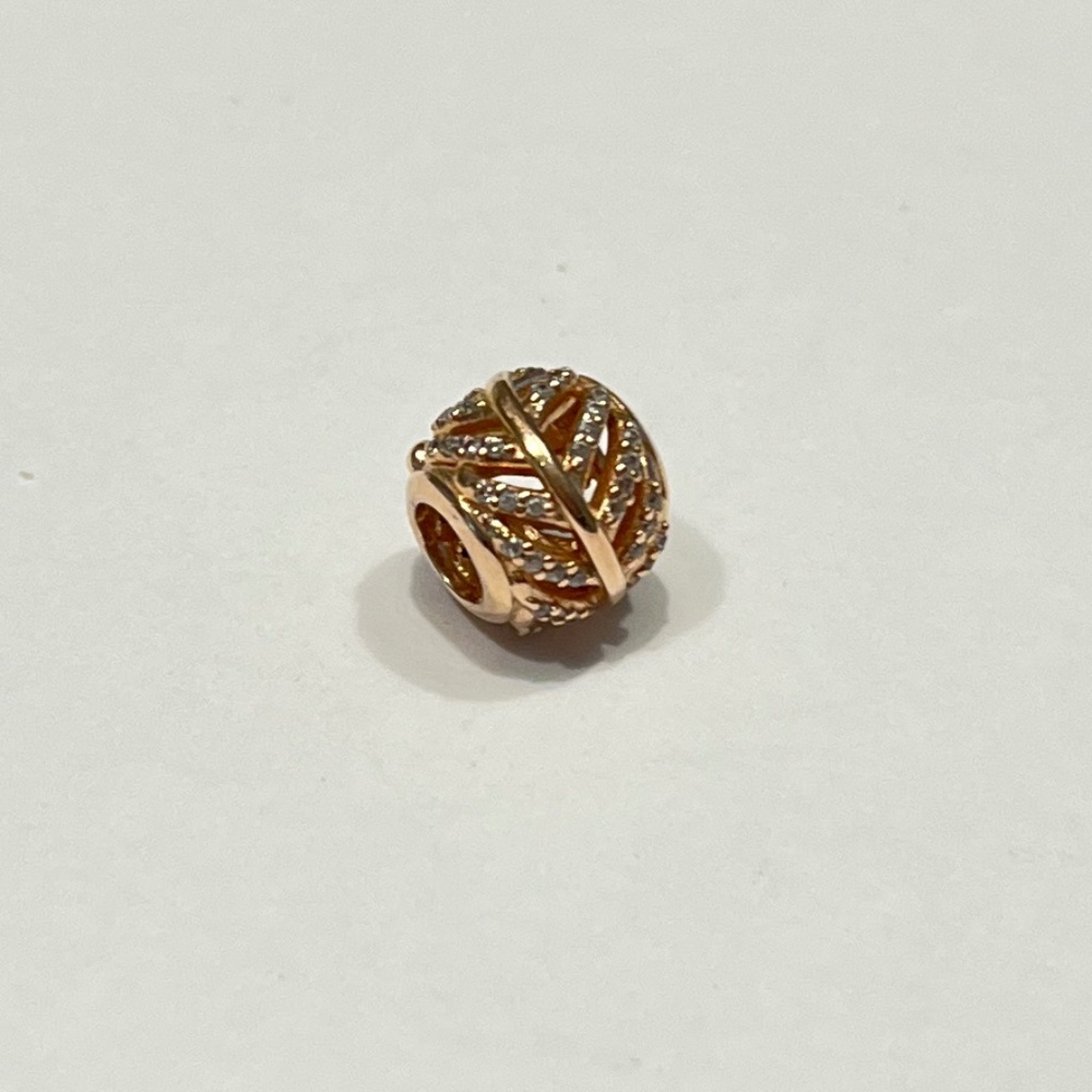 Retired Pandora Rose Light as a Feather Charm